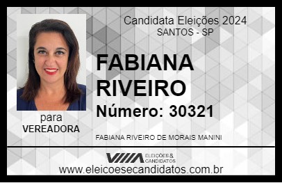 Candidato FABIANA RIVEIRO 2024 - SANTOS - Eleições