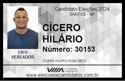 Candidato CÍCERO HILÁRIO 2024 - SANTOS - Eleições