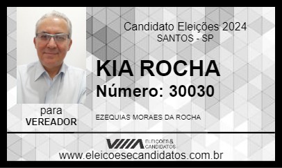 Candidato KIA ROCHA 2024 - SANTOS - Eleições