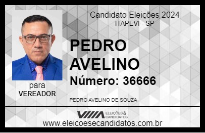 Candidato PEDRO AVELINO 2024 - ITAPEVI - Eleições