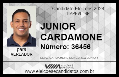 Candidato JUNIOR CARDAMONE 2024 - ITAPEVI - Eleições