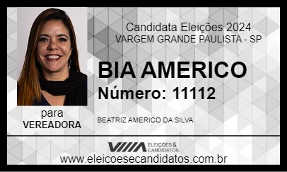 Candidato BIA AMERICO 2024 - VARGEM GRANDE PAULISTA - Eleições