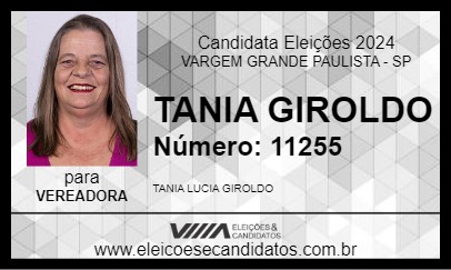 Candidato TANIA GIROLDO 2024 - VARGEM GRANDE PAULISTA - Eleições