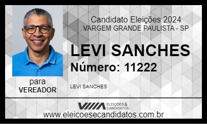 Candidato LEVI SANCHES 2024 - VARGEM GRANDE PAULISTA - Eleições