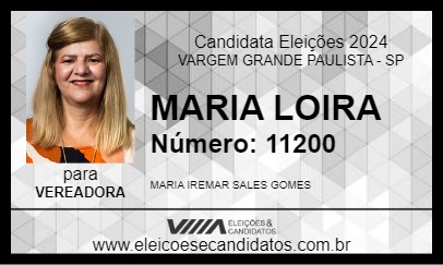 Candidato MARIA LOIRA 2024 - VARGEM GRANDE PAULISTA - Eleições