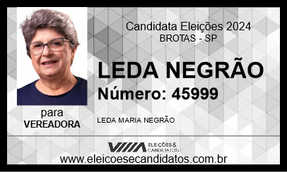 Candidato LEDA NEGRÃO 2024 - BROTAS - Eleições