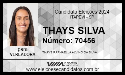 Candidato THAYS SILVA 2024 - ITAPEVI - Eleições