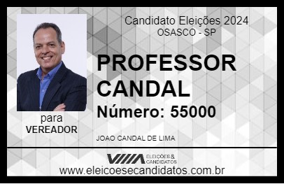 Candidato PROFESSOR CANDAL 2024 - OSASCO - Eleições