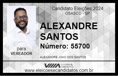 Candidato ALEXANDRE SANTOS 2024 - OSASCO - Eleições