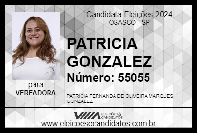 Candidato PATRICIA GONZALEZ 2024 - OSASCO - Eleições