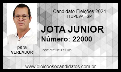 Candidato JOTA JUNIOR 2024 - ITUPEVA - Eleições