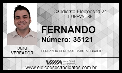 Candidato FERNANDO 2024 - ITUPEVA - Eleições