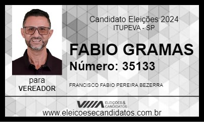 Candidato FABIO GRAMAS 2024 - ITUPEVA - Eleições