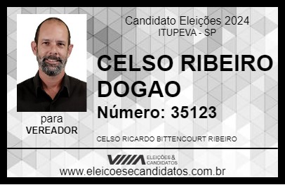 Candidato CELSO RIBEIRO DOGAO 2024 - ITUPEVA - Eleições