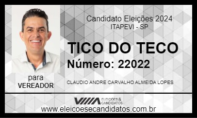 Candidato TICO DO TECO 2024 - ITAPEVI - Eleições