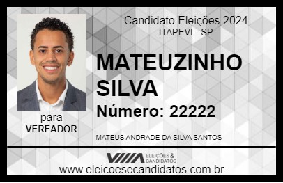 Candidato MATEUZINHO SILVA 2024 - ITAPEVI - Eleições