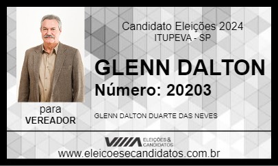 Candidato GLENN DALTON 2024 - ITUPEVA - Eleições