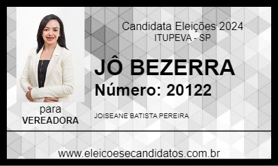 Candidato JÔ BEZERRA 2024 - ITUPEVA - Eleições