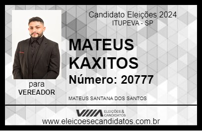 Candidato MATEUS KAXITOS 2024 - ITUPEVA - Eleições