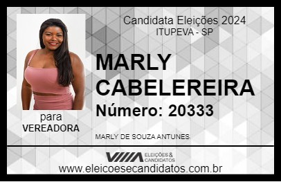 Candidato MARLY CABELEREIRA 2024 - ITUPEVA - Eleições