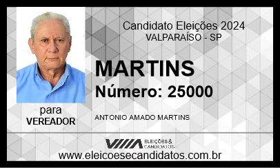 Candidato MARTINS 2024 - VALPARAÍSO - Eleições