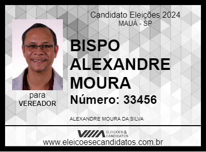 Candidato BISPO ALEXANDRE MOURA 2024 - MAUÁ - Eleições