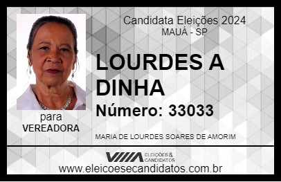 Candidato LOURDES A DINHA 2024 - MAUÁ - Eleições