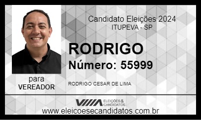 Candidato RODRIGO 2024 - ITUPEVA - Eleições