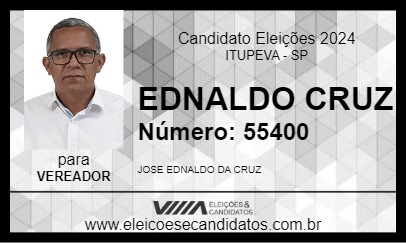 Candidato EDNALDO CRUZ 2024 - ITUPEVA - Eleições