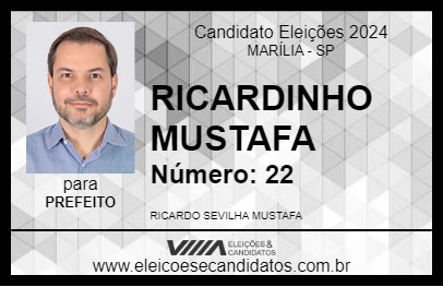 Candidato RICARDINHO MUSTAFA 2024 - MARÍLIA - Eleições