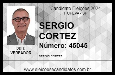 Candidato SERGIO CORTEZ 2024 - ITUPEVA - Eleições