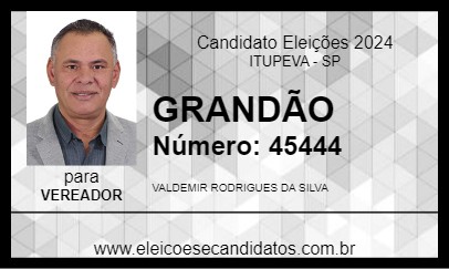 Candidato GRANDÃO 2024 - ITUPEVA - Eleições