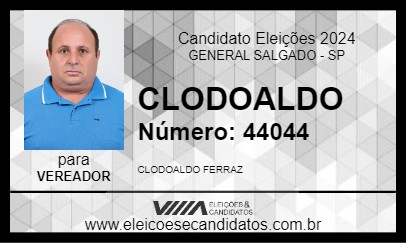 Candidato CLODOALDO 2024 - GENERAL SALGADO - Eleições