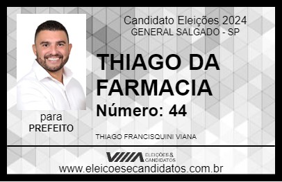 Candidato THIAGO DA FARMACIA 2024 - GENERAL SALGADO - Eleições