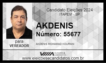 Candidato AKDENIS 2024 - ITAPEVI - Eleições