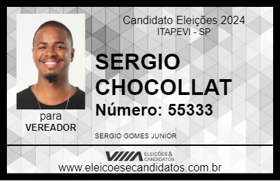 Candidato SERGIO CHOCOLLAT 2024 - ITAPEVI - Eleições