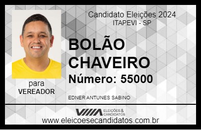 Candidato BOLÃO CHAVEIRO 2024 - ITAPEVI - Eleições