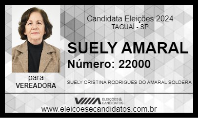 Candidato SUELY AMARAL 2024 - TAGUAÍ - Eleições