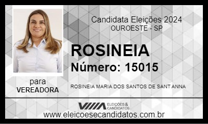 Candidato ROSINEIA 2024 - OUROESTE - Eleições