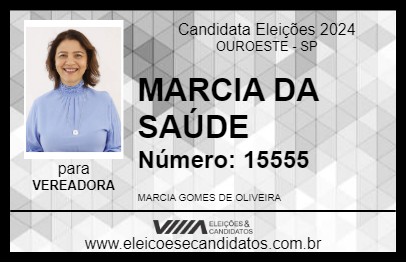 Candidato MARCIA DA SAÚDE 2024 - OUROESTE - Eleições