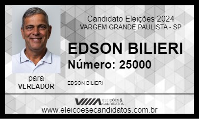 Candidato EDSON BILIERI 2024 - VARGEM GRANDE PAULISTA - Eleições