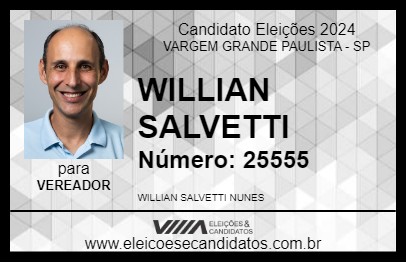 Candidato WILLIAN SALVETTI 2024 - VARGEM GRANDE PAULISTA - Eleições