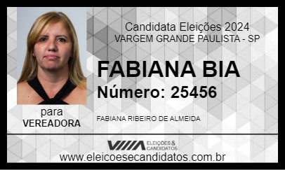 Candidato FABIANA BIA 2024 - VARGEM GRANDE PAULISTA - Eleições