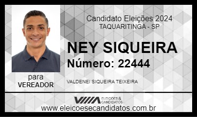 Candidato NEY SIQUEIRA 2024 - TAQUARITINGA - Eleições