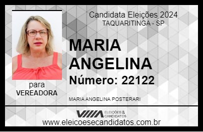 Candidato MARIA ANGELINA 2024 - TAQUARITINGA - Eleições