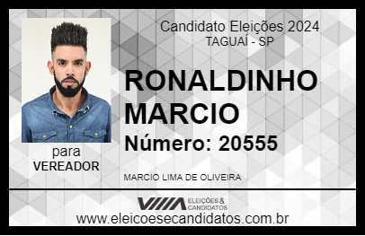 Candidato RONALDINHO MARCIO 2024 - TAGUAÍ - Eleições