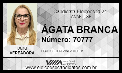 Candidato ÁGATA BRANCA 2024 - TANABI - Eleições