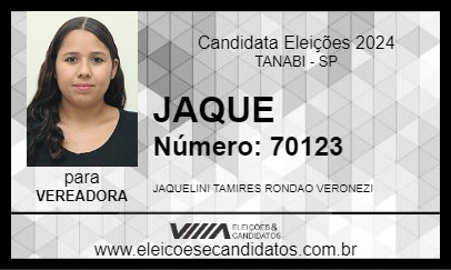 Candidato JAQUE 2024 - TANABI - Eleições