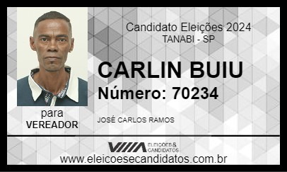 Candidato CARLIN BUIU 2024 - TANABI - Eleições