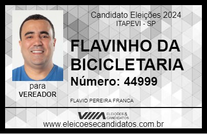 Candidato FLAVINHO DA BICICLETARIA 2024 - ITAPEVI - Eleições